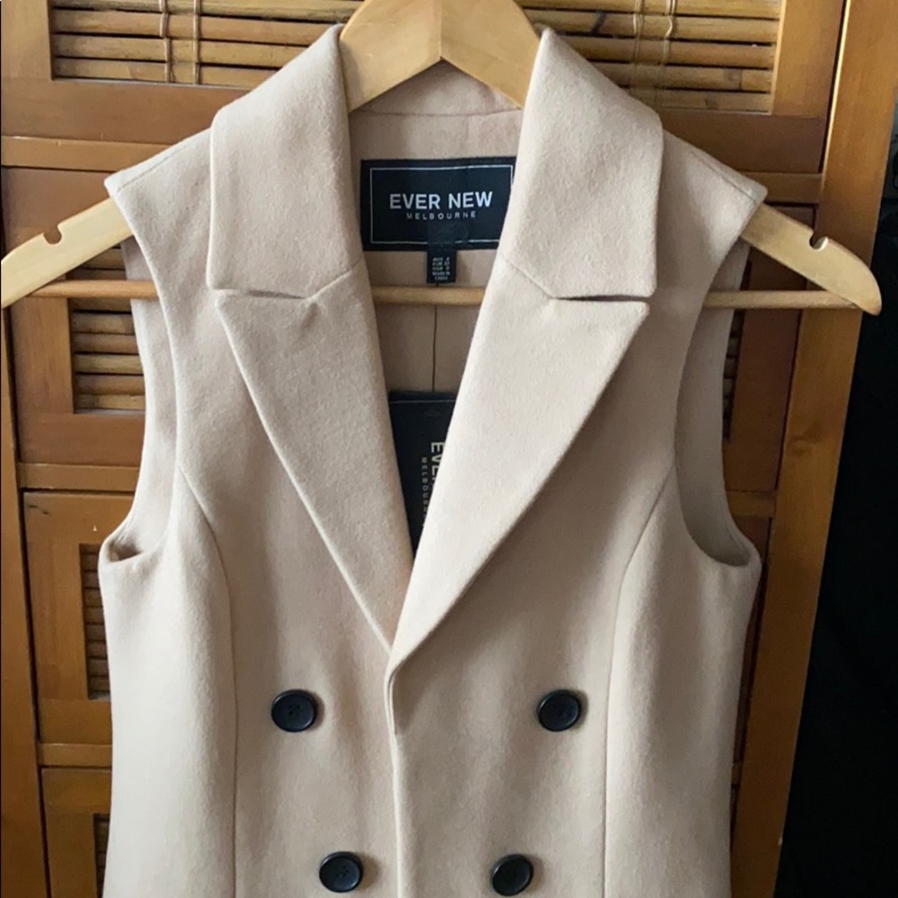 Ever New long sleeveless jacket